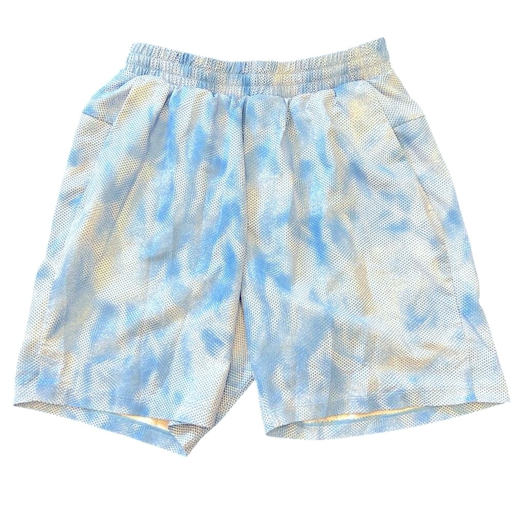 Lululemon Athletica Blue and Yellow Swim Trunks